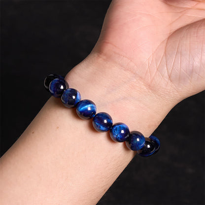 Buddhist Blessing Blue Tiger Eye Protection Bracelet