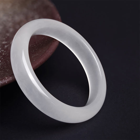 Buddhist Blessing Natural Golden Silk Jade Wealth Luck Bracelet Bangle