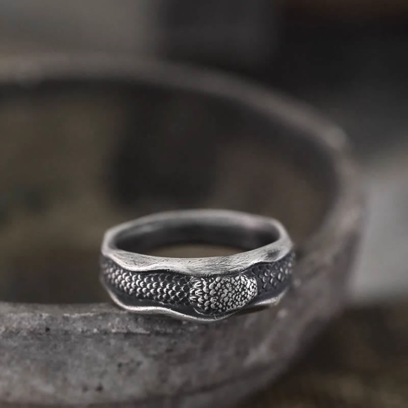 Buddhist Blessing 999 Sterling Silver Snake-shaped Year Of The Snake Protection Ring
