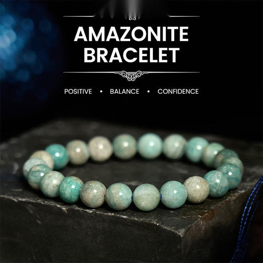 Buddhist Blessing Amazonite Positive Balance Bracelet