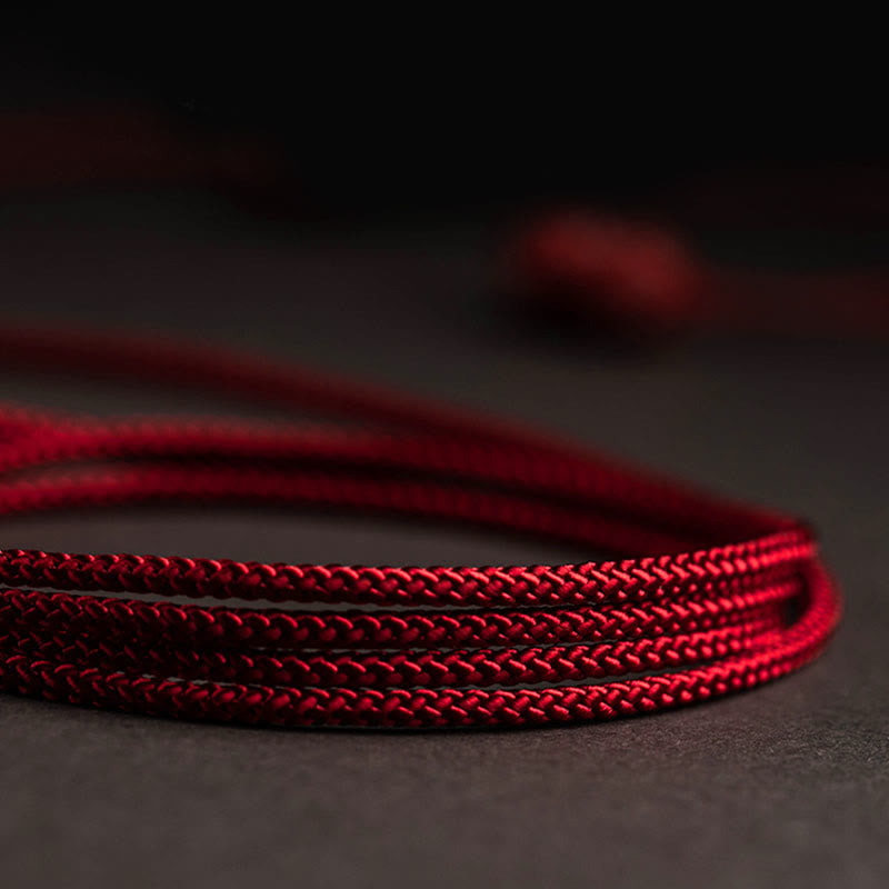 Buddhist Blessing Natural Cinnabar Chinese Zodiac Gourd Calm Blessing Red String Belly Chain