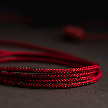 Buddhist Blessing Natural Cinnabar Chinese Zodiac Gourd Calm Blessing Red String Belly Chain