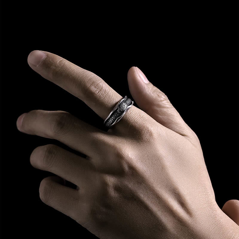 Buddhist Blessing 999 Sterling Silver Snake-shaped Year Of The Snake Protection Ring