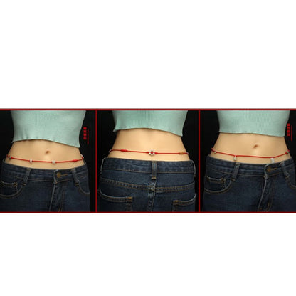 Buddhist Blessing Chinese Zodiac Peach Wood Blessing Red String Belly Chain