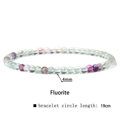 Buddhist Blessing 4mm Various Stone Crystal Mini Beads Healing Bracelet