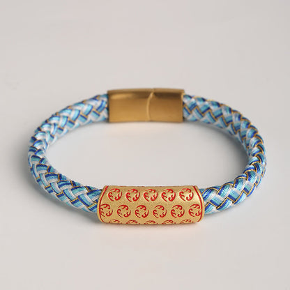 Buddhist Blessing Tibetan Hot Wheels Various Colors Rope Diamond Knot Luck Buckle Bracelet