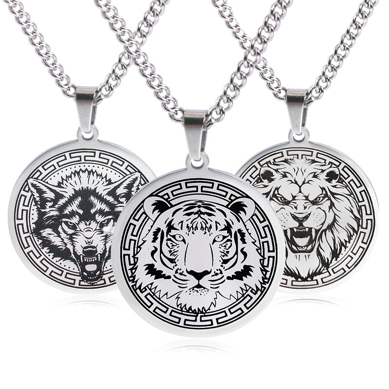 Animal Titanium Steel Chain Necklace Protection Pendant (Extra 30% Off | USE CODE: FS30)
