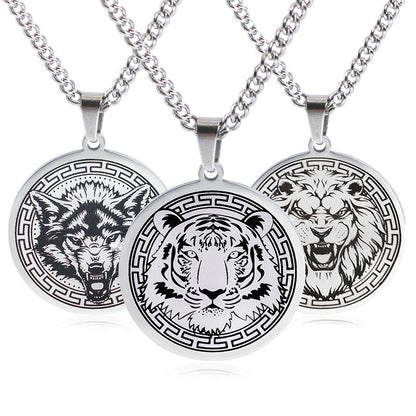 Animal Titanium Steel Chain Necklace Protection Pendant (Extra 30% Off | USE CODE: FS30)
