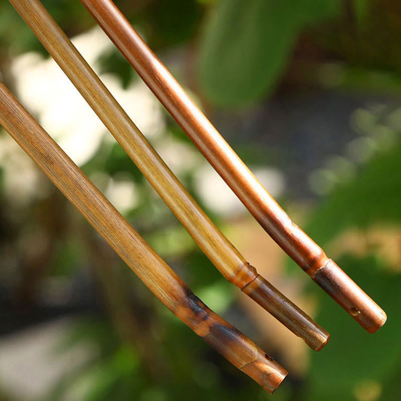 Buddhist Blessing Chinese Style Handmade Bamboo Woven Oval Round Banana Conical Shape Long Handle Fan