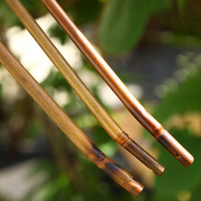 Buddhist Blessing Chinese Style Handmade Bamboo Woven Oval Round Banana Conical Shape Long Handle Fan