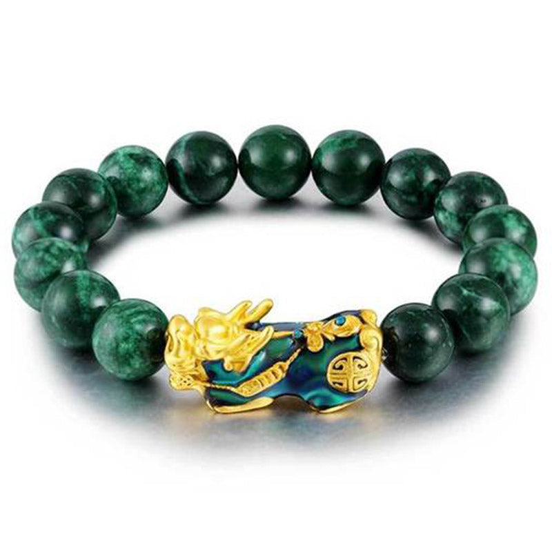 Buddhist Blessing FengShui PiXiu Jade Protection Bracelet