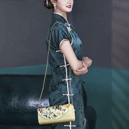 Buddhist Blessing Su Embroidery Wedding Shopping Purse Handbag Crossbody Bag