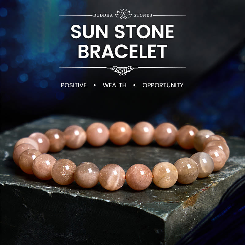 Buddhist Blessing Sun Stone Positive Bracelet
