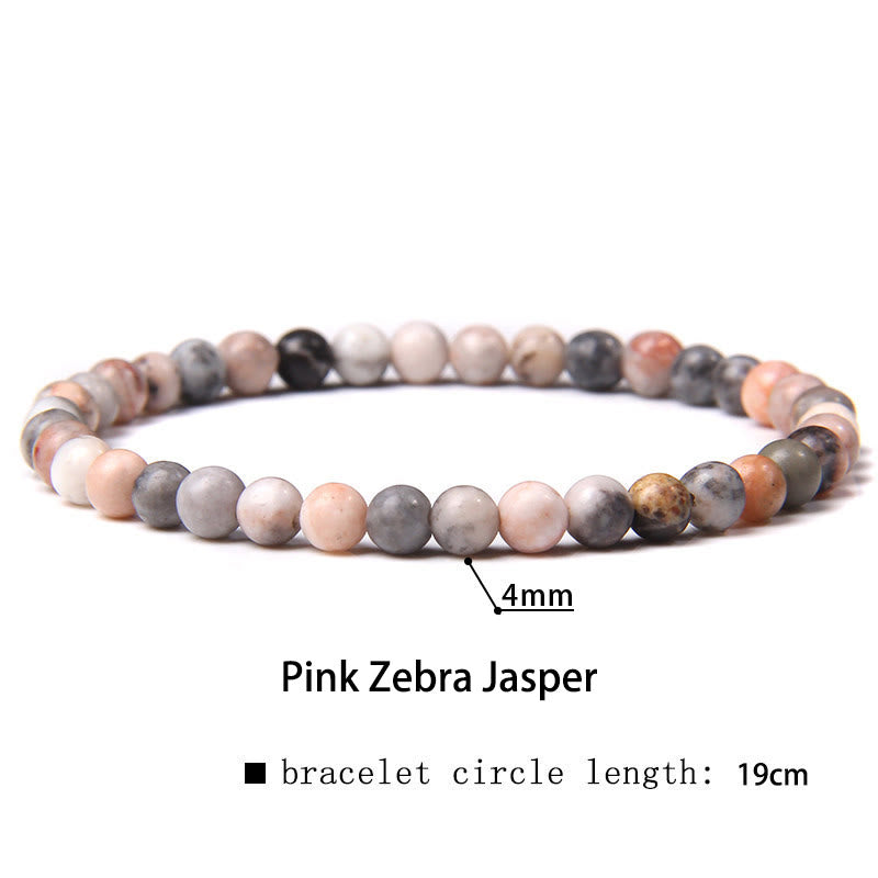 Buddhist Blessing 4mm Various Stone Crystal Mini Beads Healing Bracelet