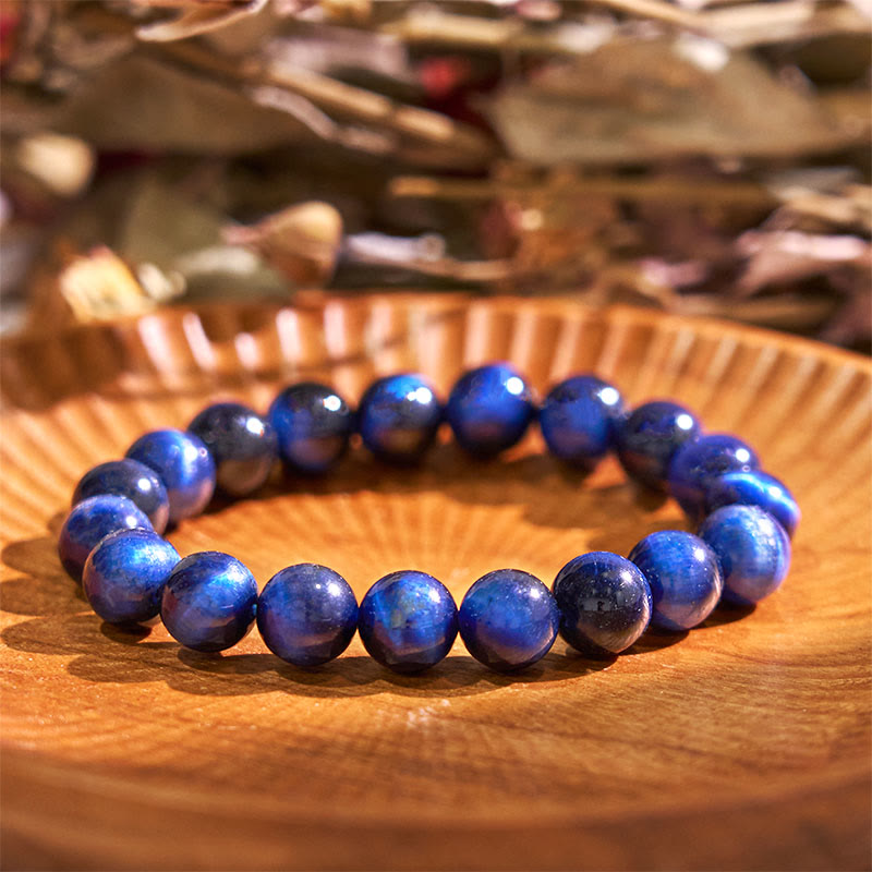 Buddhist Blessing Blue Tiger Eye Protection Bracelet