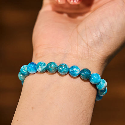 Buddhist Blessing  Stone Various Crystals Malachite Lazurite Hemimorphite Calmness Bracelet