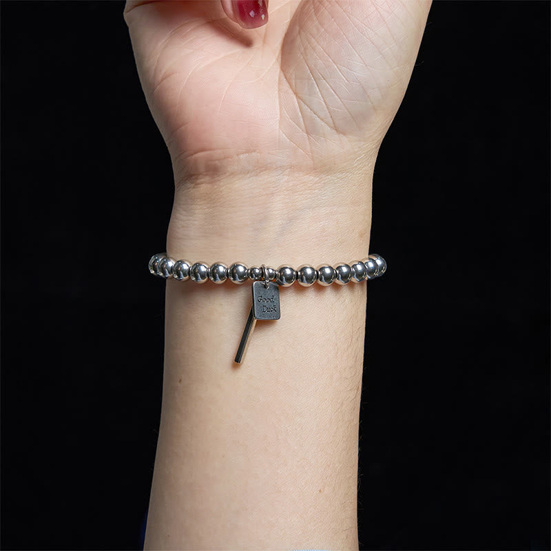 Buddhist Blessing Titanium Steel Good Luck Balance Bracelet