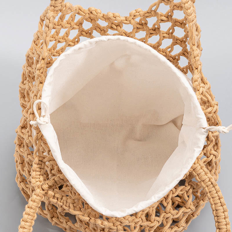 Buddhist Blessing Hand-woven Cotton Thread Shoulder Bag Handbags