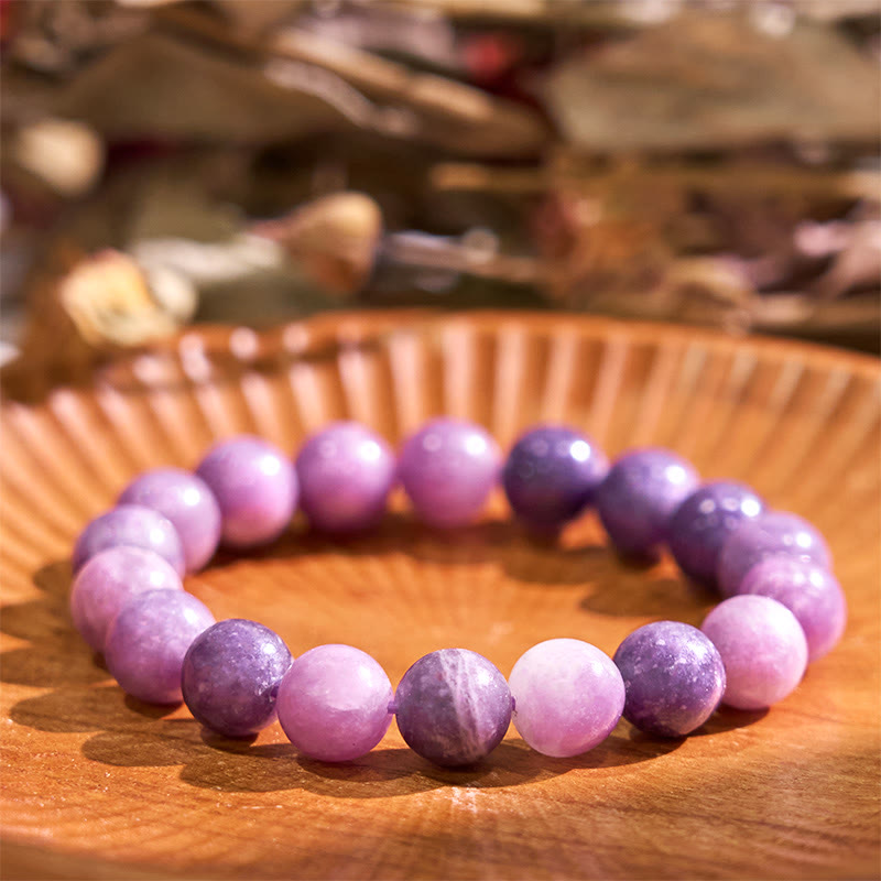 Buddhist Blessing Purple Mica Stone Positive Bracelet