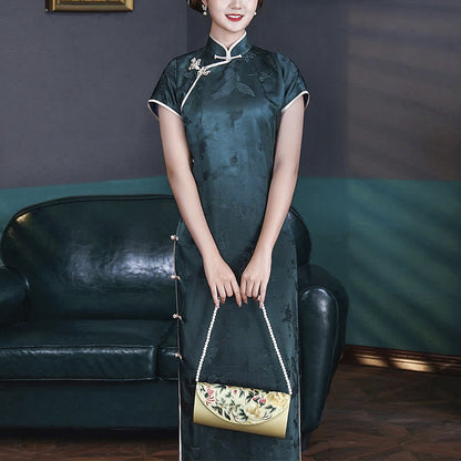 Buddhist Blessing Su Embroidery Wedding Shopping Purse Handbag Crossbody Bag