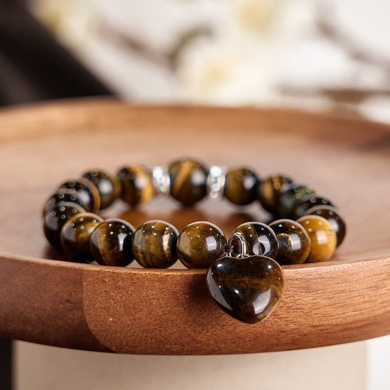 Buddhist Blessing Various Crystal Green Aventurine Love Heart Balance Bracelet