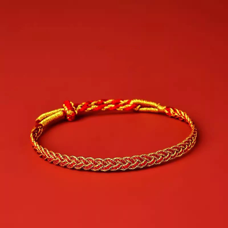 Buddhist Blessing Red String Yellow String Luck Bracelet