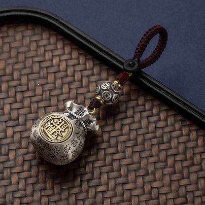 Buddhist Blessing Fu Character Money Bag Making Money Every Day Fortune Key Chain