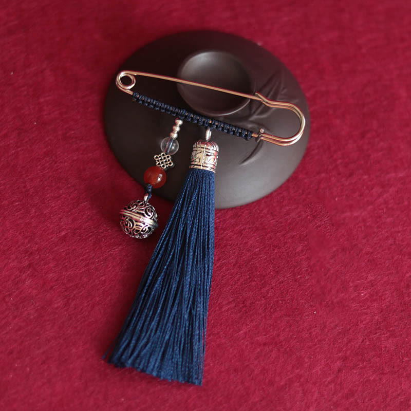 Buddhist Blessing Retro Bell Tassels Brooch