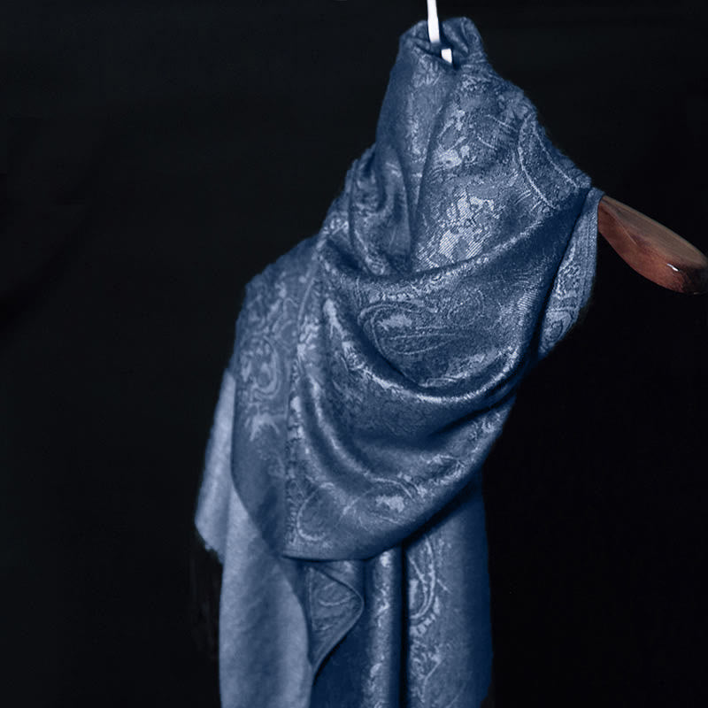 Buddhist Blessing Tibetan Cashew Jacquard Tassels Shawl Spring Fall Winter Warm Cozy Scarf Wrap