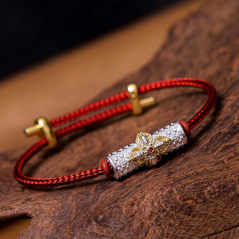 Buddhist Blessing Copper Luck Red String Bracelet