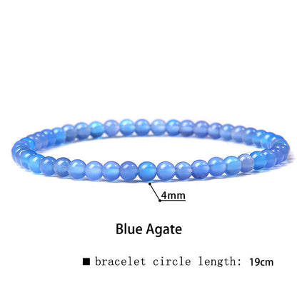 Buddhist Blessing 4mm Various Stone Crystal Mini Beads Healing Bracelet
