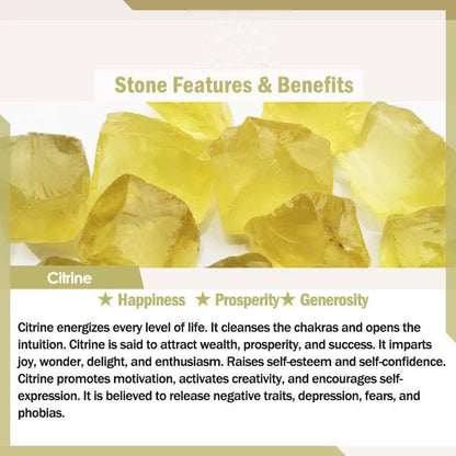 Buddhist Blessing Five Elements Various Agate Crystal Rutilated Quartz Tiger Eye Yellow Agate Citrine Luck Bracelet