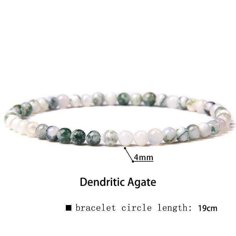 Buddhist Blessing 4mm Various Stone Crystal Mini Beads Healing Bracelet