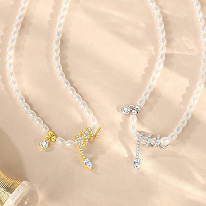 Buddhist Blessing 925 Sterling Silver Year Of The Snake Pearl Bracelet Necklace Pendant