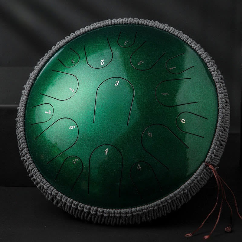 Buddhist Blessing Steel Tongue Drum Sound Healing Mindfulness Meditation Drum Kit 15 Note 14 Inch Percussion Instrument