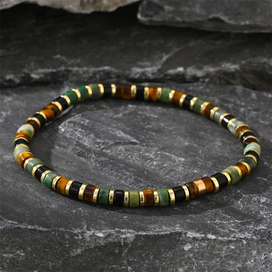 Buddhist Blessing Natural Hematite Tiger Eye Stones Support Bracelet