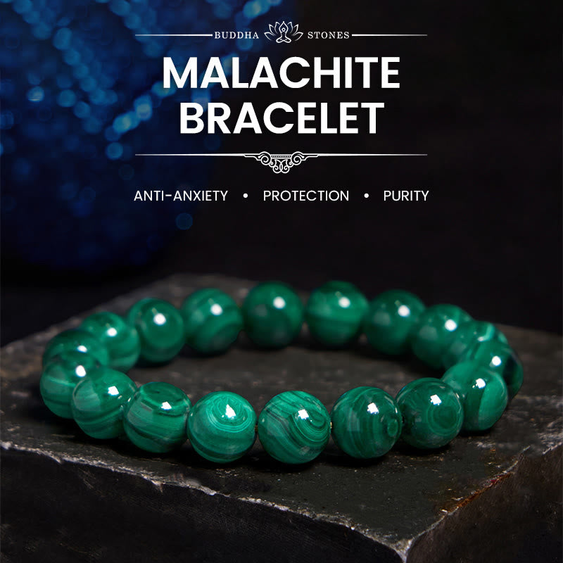 Buddhist Blessing Natural Malachite Protection Calmness Bracelet