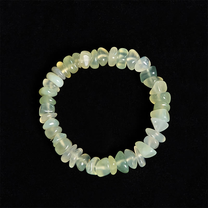 Buddhist Blessing Natural Peridot Irregular Blocks Peace Bracelet