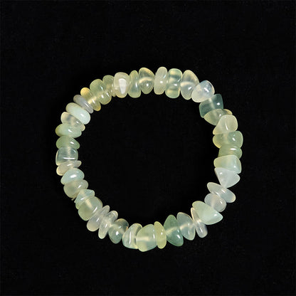 Buddhist Blessing Natural Peridot Irregular Blocks Peace Bracelet