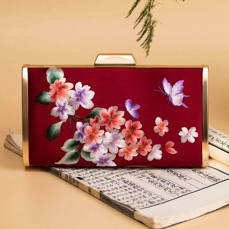 Buddhist Blessing Carnation Peony Begonia Su Embroidery Wedding Shopping Purse Handbag Crossbody Bag
