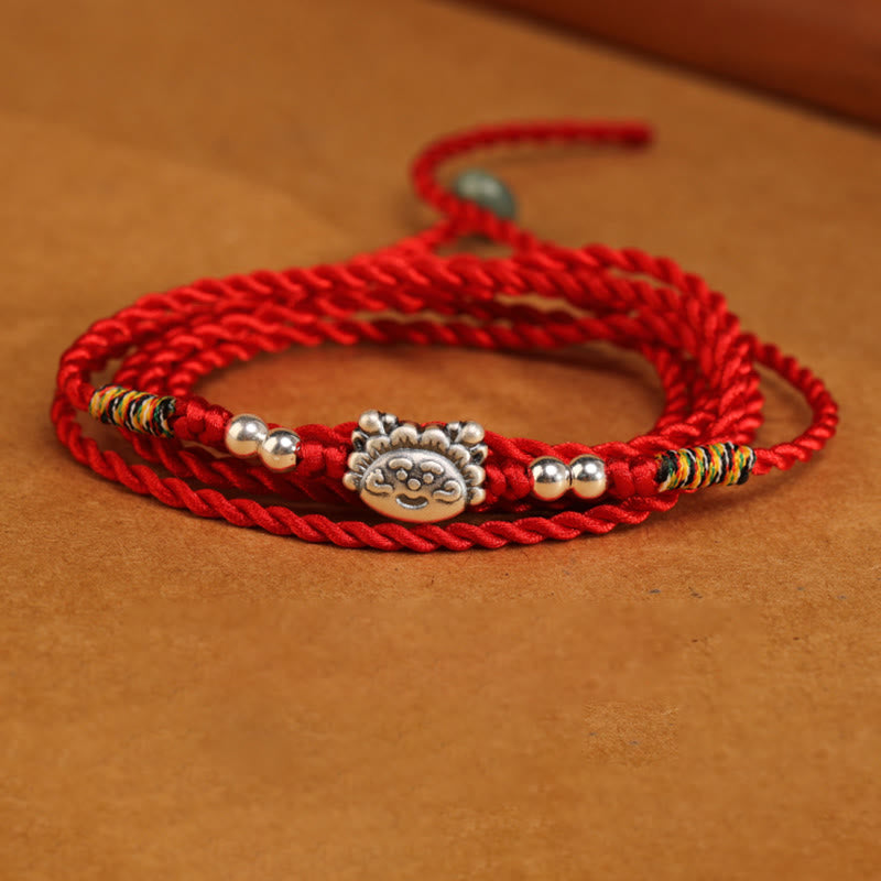 Buddhist Blessing 999 Sterling Silver Blessing Red String Belly Chain