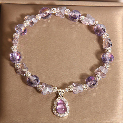 Buddhist Blessing Butterfly Gourd Amethyst Citrine Labradorite Balance Bracelet