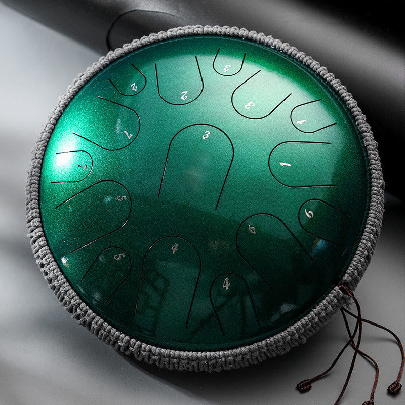 Buddhist Blessing Steel Tongue Drum Sound Healing Mindfulness Meditation Drum Kit 15 Note 14 Inch Percussion Instrument