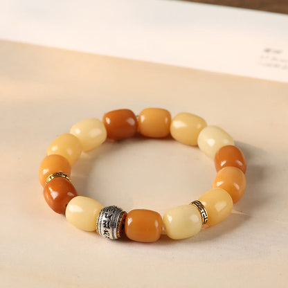 Buddhist Blessing Bodhi Seed Om Mani Padme Hum Lion Head Peace Bracelet
