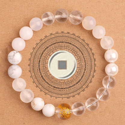 Buddhist Blessing Five Elements Various Agate Balance Luck Bracelet
