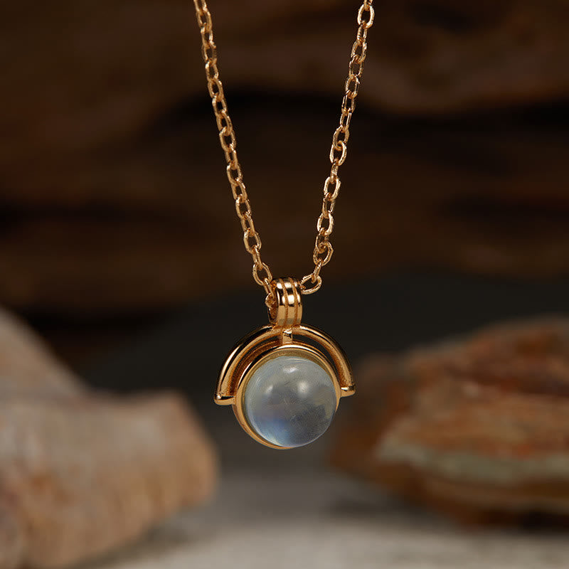 Buddhist Blessing Red Agate Tiger Eye Aquamarine Moonstone 925 Sterling Silver Confidence Necklace Pendant