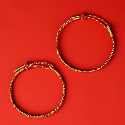 Buddhist Blessing Red String Yellow String Luck Bracelet