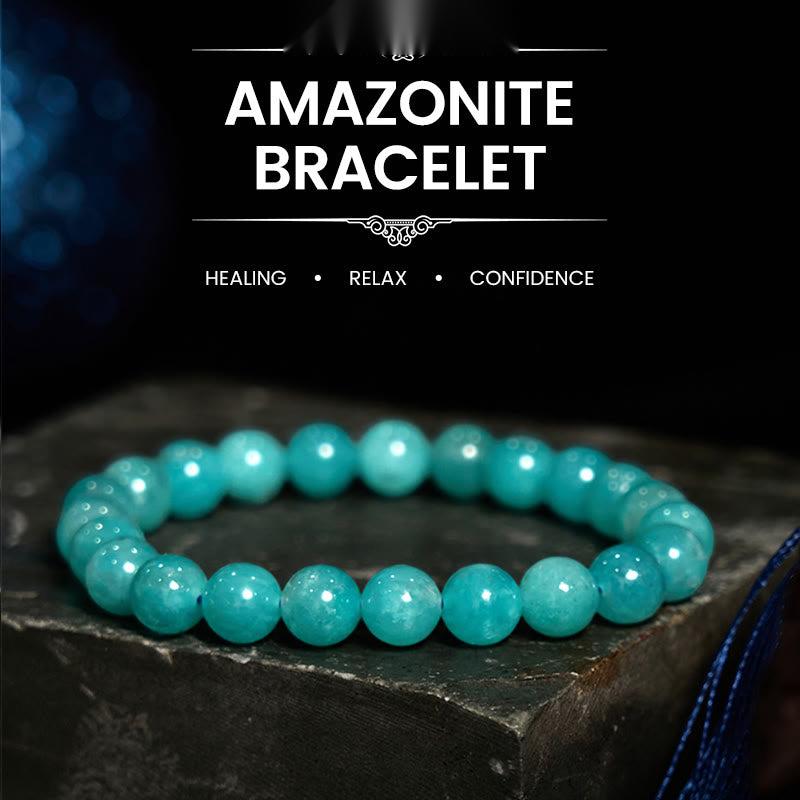 Buddhist Blessing Amazonite Positive Balance Bracelet