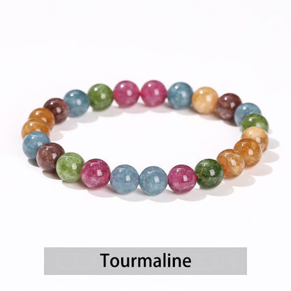 Buddhist Blessing Various Crystal Stone Amethyst Green Aventurine Rose Quartz Healing Bracelet