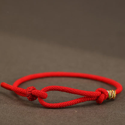 Buddhist Blessing Red String 925 Sterling Silver 999 Sterling Silver Coin Luck Bracelet